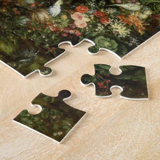 Puzzle La Vierge et l'enfant dans une guirlande de fruit (Côté)