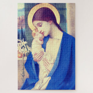 Puzzle La Vierge Marie et l'Enfant Jésus grâce de la Rena