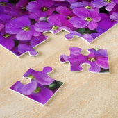 Puzzle La violette pourpre fleurit l'arrière - plan (Côté)