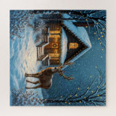 Puzzle La visite de Noël enneigée de Big Buck (Horizontal)
