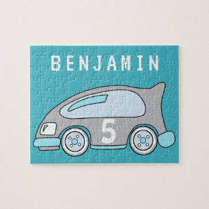 Puzzle La voiture de course Personalizable badine le