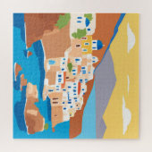 Puzzle La vue sur l'île de Santorin (Horizontal)