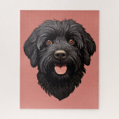 Puzzle Labradoodle Chien noir (Vertical)