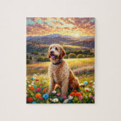 Puzzle Labradoodle dog (Vertical)