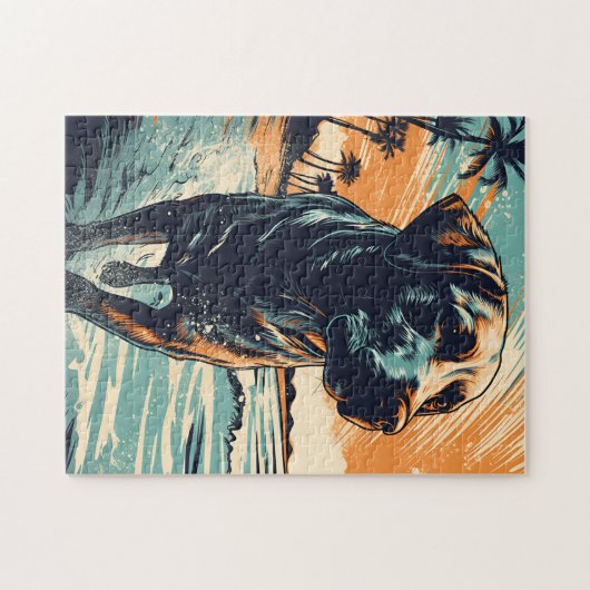 Puzzle Labrador à la plage (Horizontal)