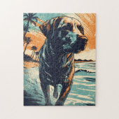 Puzzle Labrador à la plage (Vertical)