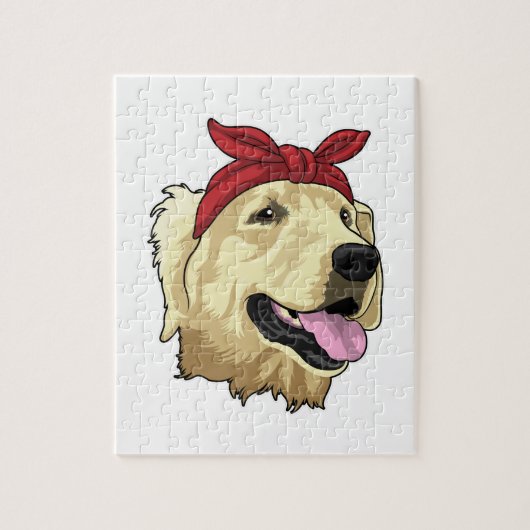 Puzzle Labrador avec Bandana (Vertical)
