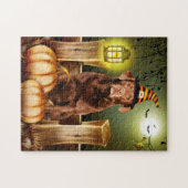 Puzzle Labrador avec Casquette de sorcière Idée cadeau Ha (Horizontal)