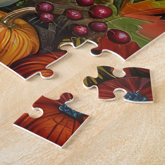 Puzzle Labrador Chien Moisson d'automne Thankgiving (Côté)