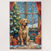 Puzzle Labrador Christmas Under The Tree (Vertical)