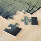 Puzzle Labrador dans la forêt au coucher du soleil (Côté)