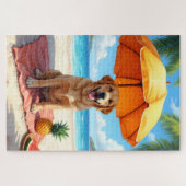 Puzzle Labrador Retriever Beach Relax Scene (Horizontal)
