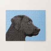 Puzzle Labrador Retriever Black Peinture Original Chien A (Horizontal)