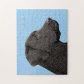 Puzzle Labrador Retriever Black Peinture Original Chien A (Vertical)