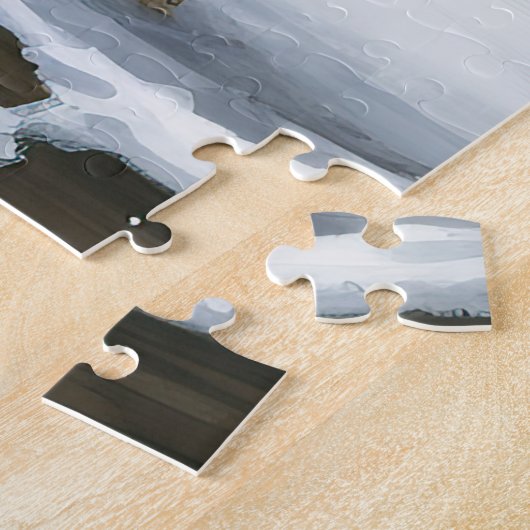 Puzzle Labrador Retriever Dog in Snow Christmas (Côté)