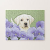 Puzzle Labrador Retriever Puppy Painting Original Chien A (Horizontal)