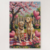 Puzzle Labrador Retriever Valentine’s Day Art (Vertical)