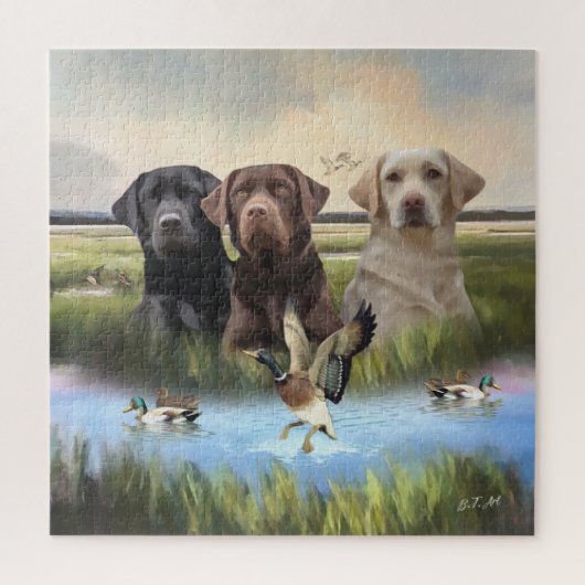 Puzzle Labrador Retrievers, (Chasse aux chiens) (Vertical)