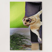 Puzzle Labrador sur le canapé (Vertical)