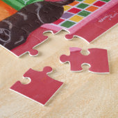 Puzzle Labradors dans la salle de couture de maman (Côté)