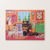Puzzle Labradors dans la salle de couture de maman (Horizontal)