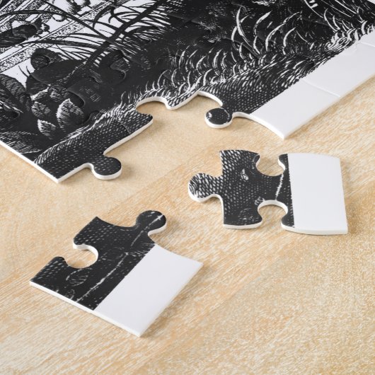 Puzzle Labyrinthe à Heidelberg, Hortus Palatinus (engravi (Côté)