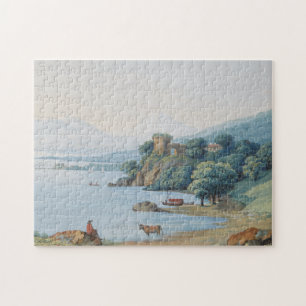 Puzzle Lac annecy avec le château par Karl Ludwig Hackert