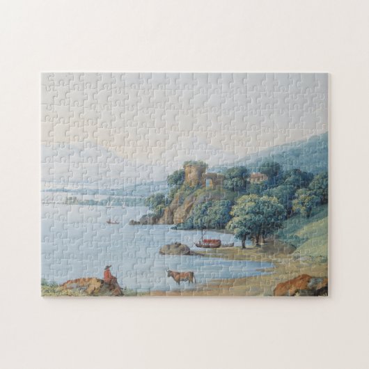 Puzzle Lac annecy avec le château par Karl Ludwig Hackert (Horizontal)