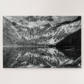 Puzzle Lac Avalanche noir et blanc (Horizontal)