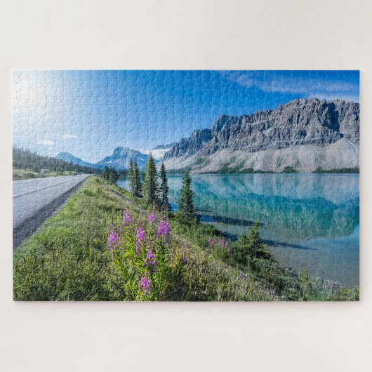 Puzzle Lac Bow Banff Rocheuses Canadiennes Reflets (Horizontal)