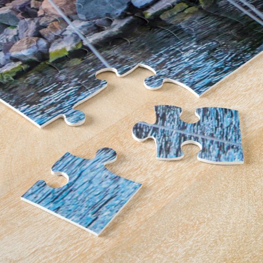 Puzzle Lac Champlain Vermont.Noël Salutations Jigsaw (Côté)