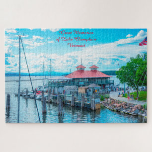 Puzzle Lac Champlain Vermont.Noël Salutations Jigsaw
