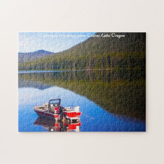 Puzzle Lac Cultus Oregon. voeux de Noël (Horizontal)