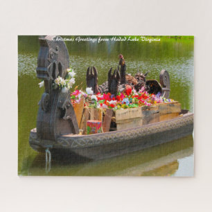 Puzzle Lac Hadad Virginie. Vœux de Noël