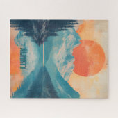 Puzzle Lac Kaindy Almaty Kazakhstan Voyage Rétro (Horizontal)