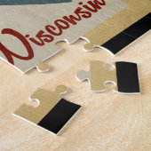 Puzzle Lac Léman Wisconsin Blue Fish Vintage voyage (Côté)