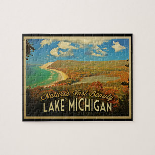 Puzzle Lac Michigan Vintage