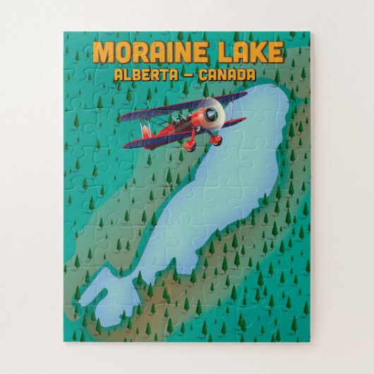 Puzzle Lac Moraine Alberta Carte du Canada (Vertical)