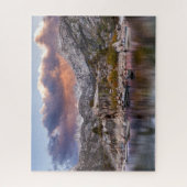 Puzzle Lac Sabrina Dusk avec Bateaux, photo d'art (Vertical)