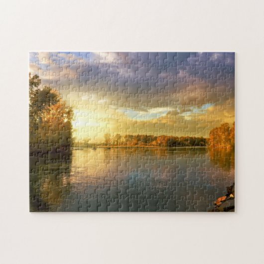 Puzzle Lac Sunrise d'automne (Horizontal)