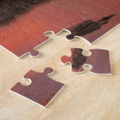 Puzzle Lac Sunset Avec Arbres, Rochers & Montagnes (Côté)