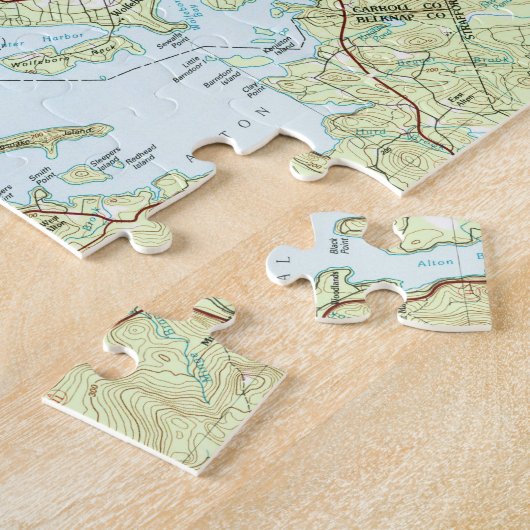 Puzzle Lac Winnipesaukee Map (1986) (Côté)