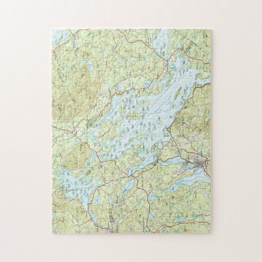 Puzzle Lac Winnipesaukee Map (1986) (Vertical)