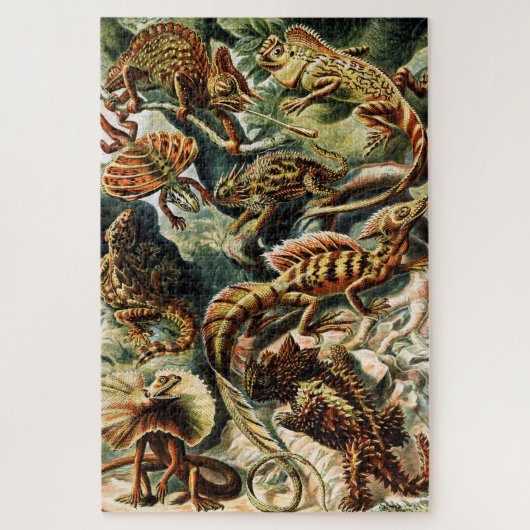 Puzzle Lacertilia Lizards par Ernst Haeckel (Vertical)