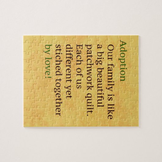 Puzzle L'adoption est un patchwork (Horizontal)