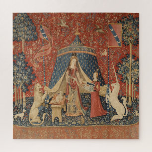 Puzzle Lady Et La Licorne Moyen Age Tapisserie Vintage