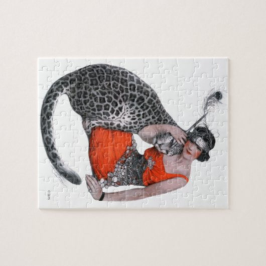 Puzzle Lady et Leopard (Horizontal)