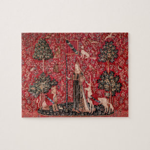 Puzzle Lady et Unicorn Moyen Tapestry Touch