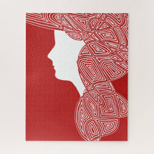Puzzle Lady Red
