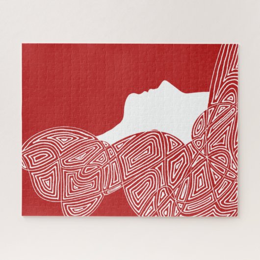 Puzzle Lady Red (Horizontal)